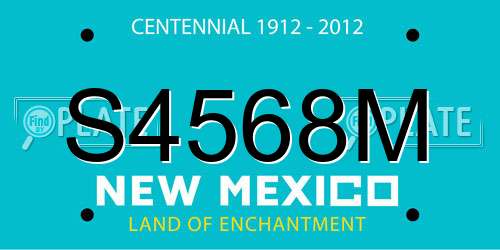 S4568M New Mexico License Plate