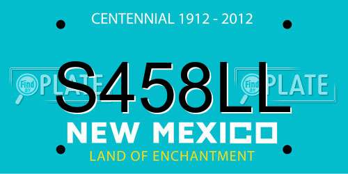 S458LL New Mexico License Plate