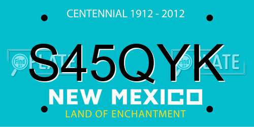S45QYK New Mexico License Plate