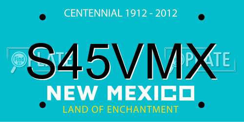 S45VMX New Mexico License Plate