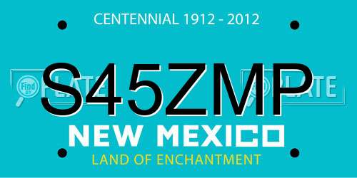 S45ZMP New Mexico License Plate