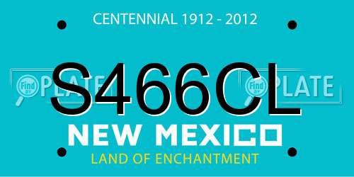S466CL New Mexico License Plate