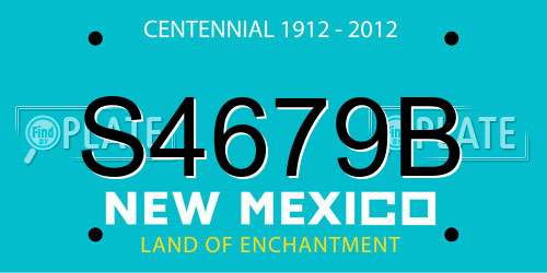 S4679B New Mexico License Plate
