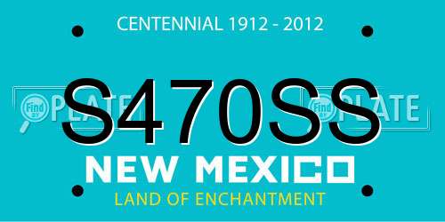 S470SS New Mexico License Plate