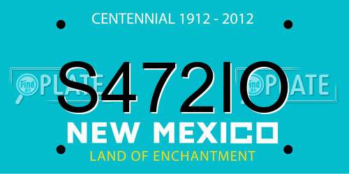 S472IO New Mexico License Plate