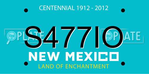 S477IO New Mexico License Plate