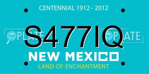S477IQ New Mexico License Plate