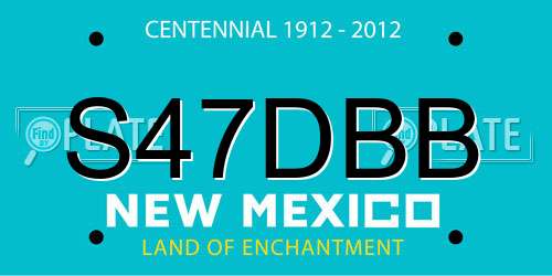 S47DBB New Mexico License Plate