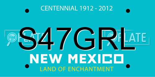 S47GRL New Mexico License Plate
