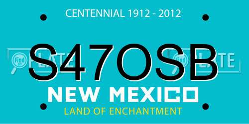 S47OSB New Mexico License Plate