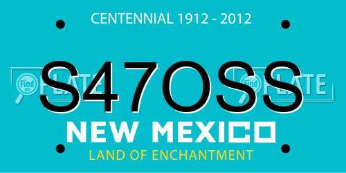 S47OSS New Mexico License Plate