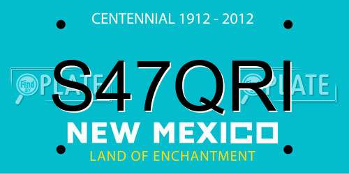 S47QRI New Mexico License Plate