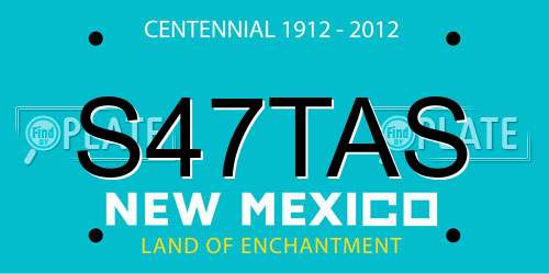 S47TAS New Mexico License Plate