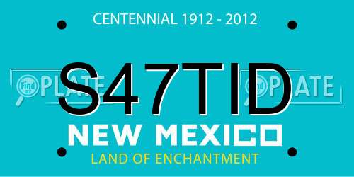S47TID New Mexico License Plate