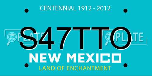 S47TTO New Mexico License Plate
