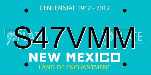 S47VMM New Mexico License Plate