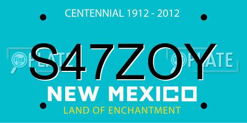 S47ZOY New Mexico License Plate
