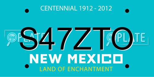 S47ZTO New Mexico License Plate