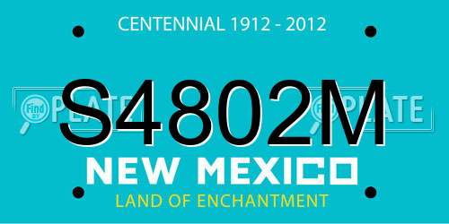 S4802M New Mexico License Plate
