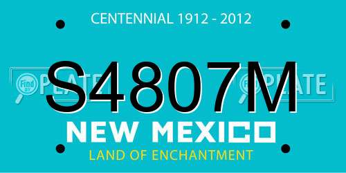 S4807M New Mexico License Plate