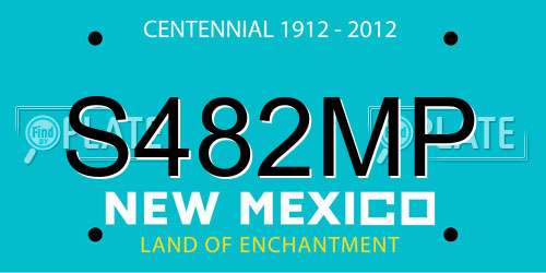 S482MP New Mexico License Plate