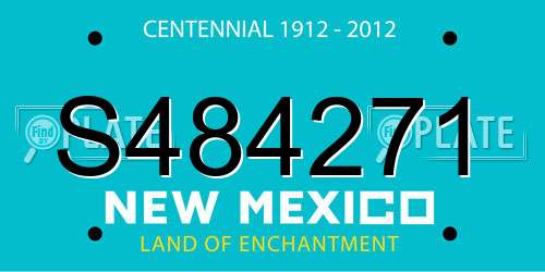 S484271 New Mexico License Plate