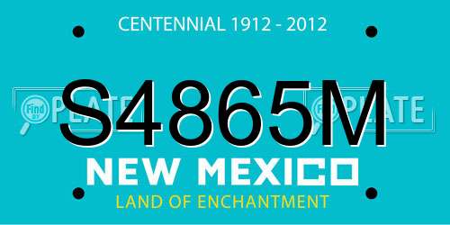S4865M New Mexico License Plate