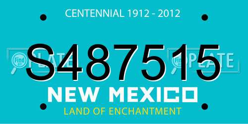 S487515 New Mexico License Plate