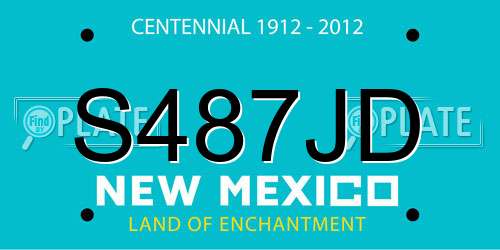 S487JD New Mexico License Plate