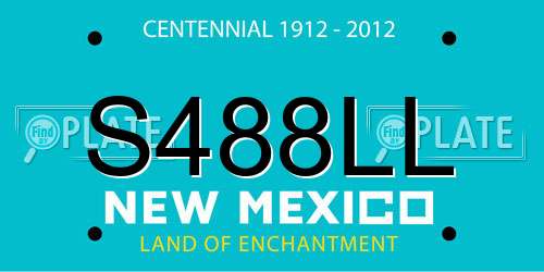 S488LL New Mexico License Plate