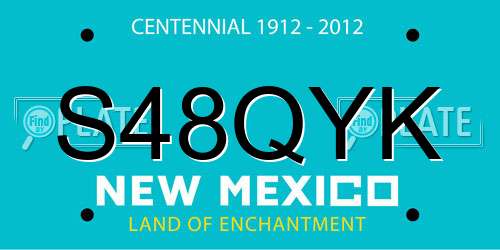 S48QYK New Mexico License Plate