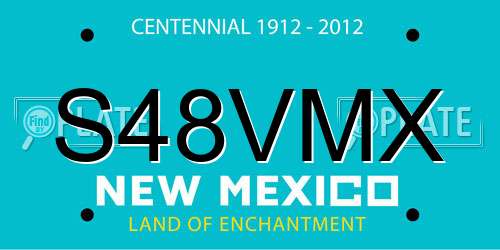 S48VMX New Mexico License Plate