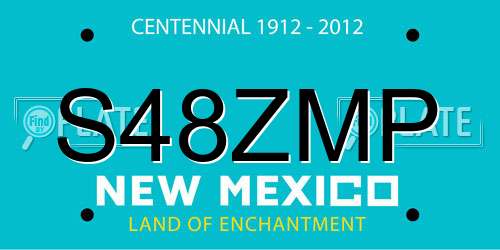 S48ZMP New Mexico License Plate