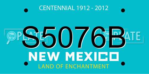 S5076B New Mexico License Plate