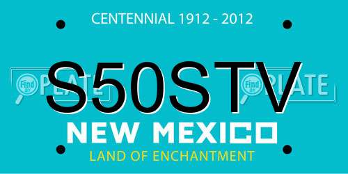 S50STV New Mexico License Plate