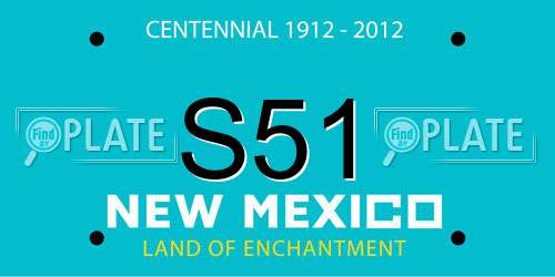 S51 New Mexico License Plate