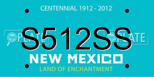 S512SS New Mexico License Plate