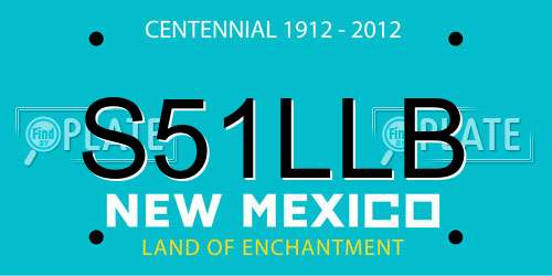 S51LLB New Mexico License Plate