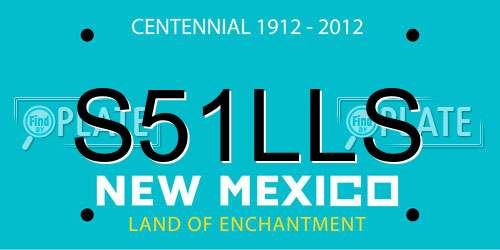 S51LLS New Mexico License Plate
