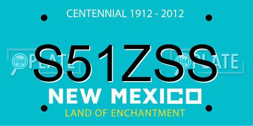S51ZSS New Mexico License Plate