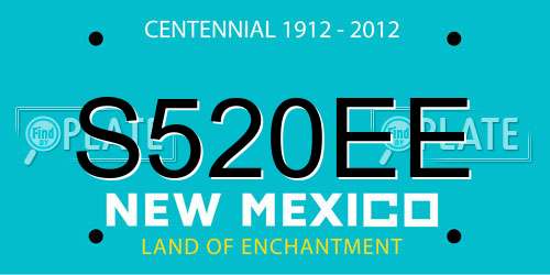 S520EE New Mexico License Plate