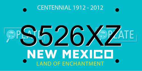 S526XZ New Mexico License Plate