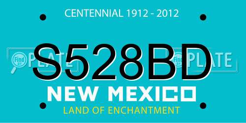 S528BD New Mexico License Plate