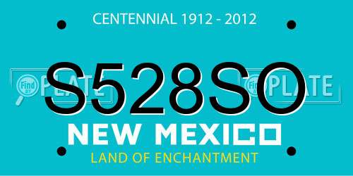 S528SO New Mexico License Plate