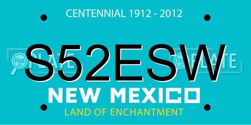 S52ESW New Mexico License Plate