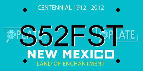 S52FST New Mexico License Plate