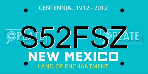 S52FSZ New Mexico License Plate