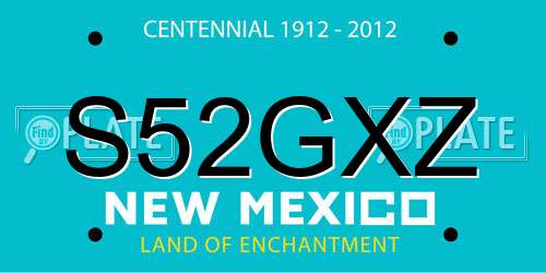 S52GXZ New Mexico License Plate