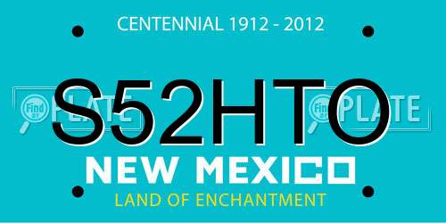 S52HTO New Mexico License Plate