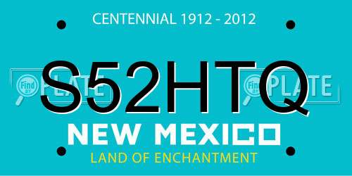 S52HTQ New Mexico License Plate